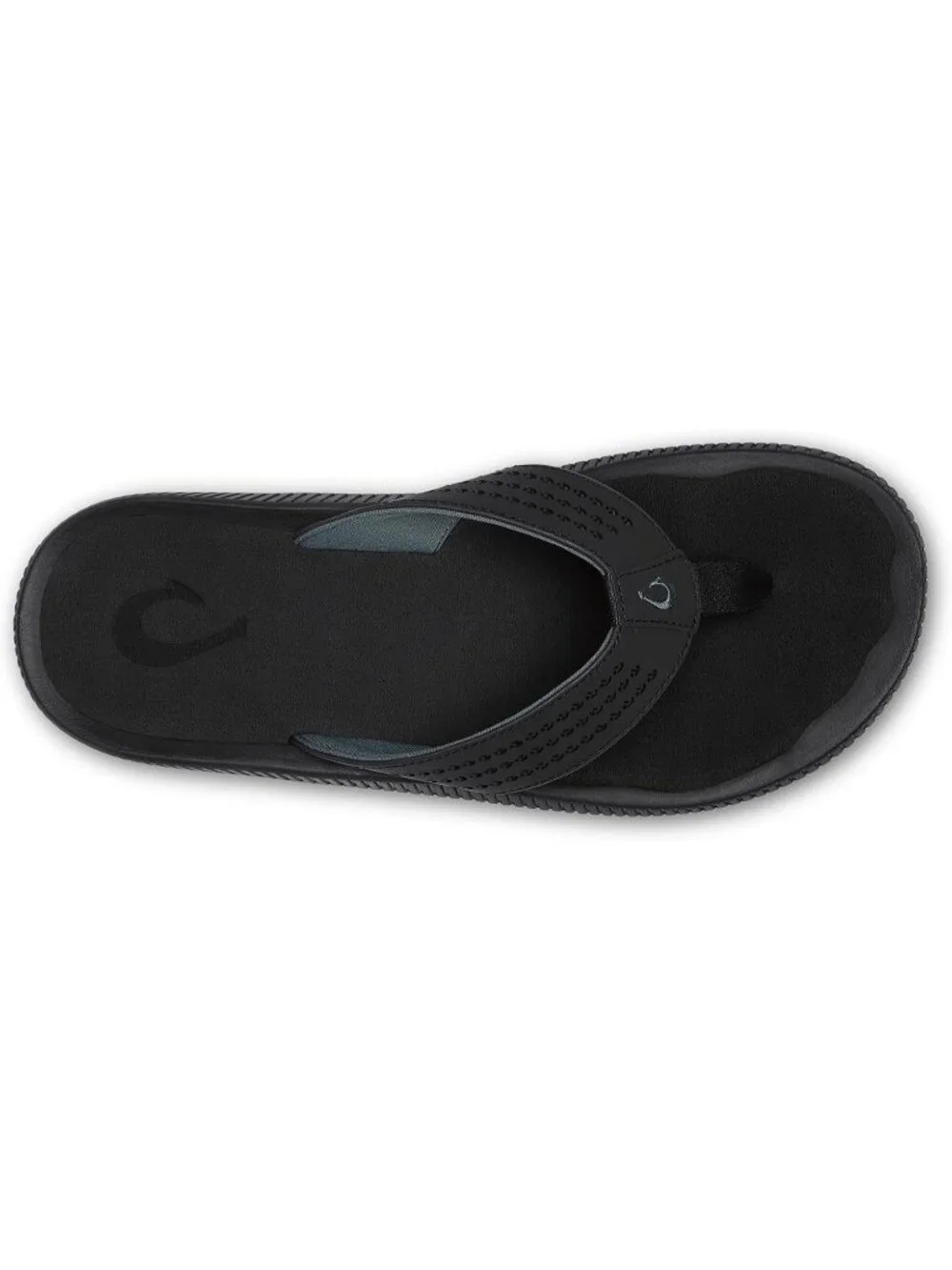 Men's Black Resistant Flip Flops Arch Support Comfort Fit Beach Sandal Shoes